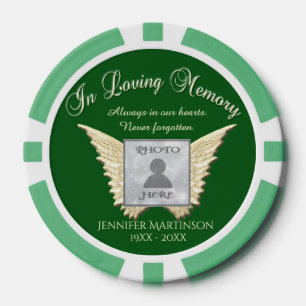 Add Photo Custom  Memorial Poker Chips