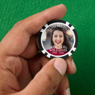 Add Photo Custom Memorial Poker Chips