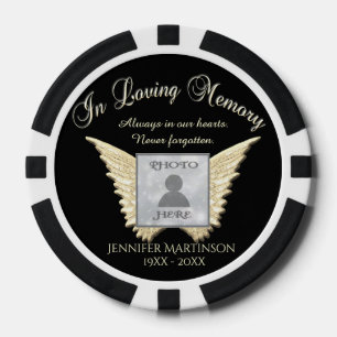 Add Photo Custom  Memorial Poker Chips