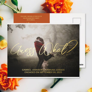 Add Photo Engagement Party Invitation Postcard