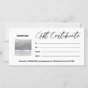 Add Photo Gift Certificate Template Customisable