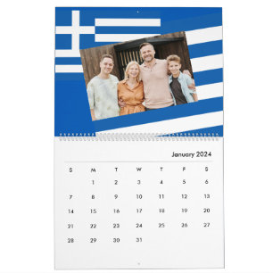 Add Photo Greece Flag Ημερολόγιο 2026 Greek Family Calendar