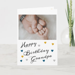 Add Photo Happy Birthday Grandpa Card