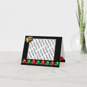 Add Photo Happy Holidays Card Football Helmet