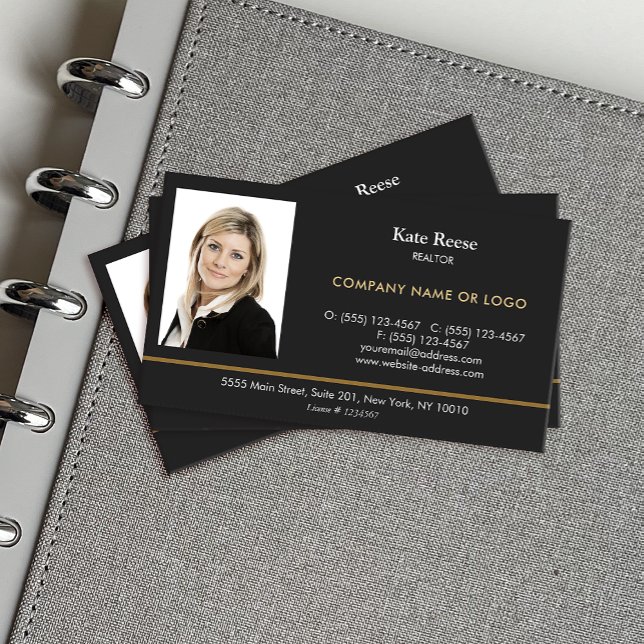 Add Photo Insert Real Estate Professional Magnetic Business Card (Creator Uploaded)