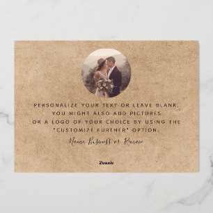   Add Photo Minimal Modern Script Rustic Thank You