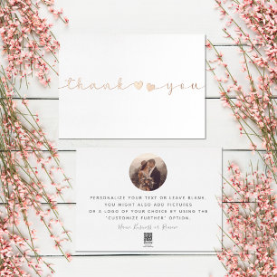   Add Photo Minimal Modern Script White Thank You 