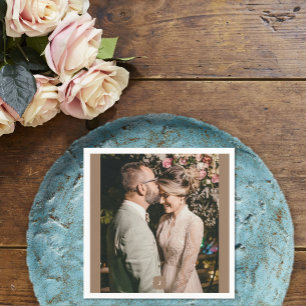 Add Photo Monogram Wedding Napkin