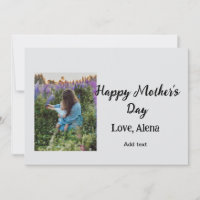 Add photo name classic elegant Happy mother's day