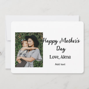 Add photo name classic elegant Happy mother's day Card