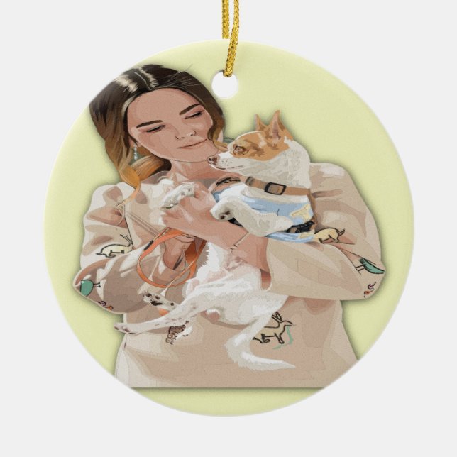 Add Photo Personalise Ceramic Tree Decoration (Front)
