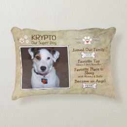 Add Photo Personalised Dog Memorial Pet Loss Decorative Cushion
