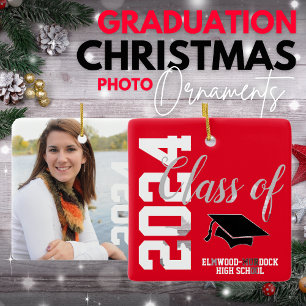 Add Photo Personalized Graduation Ceramic Ornament