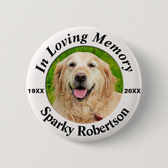 Add Photo Pet Memorial 6 Cm Round Badge (Front)