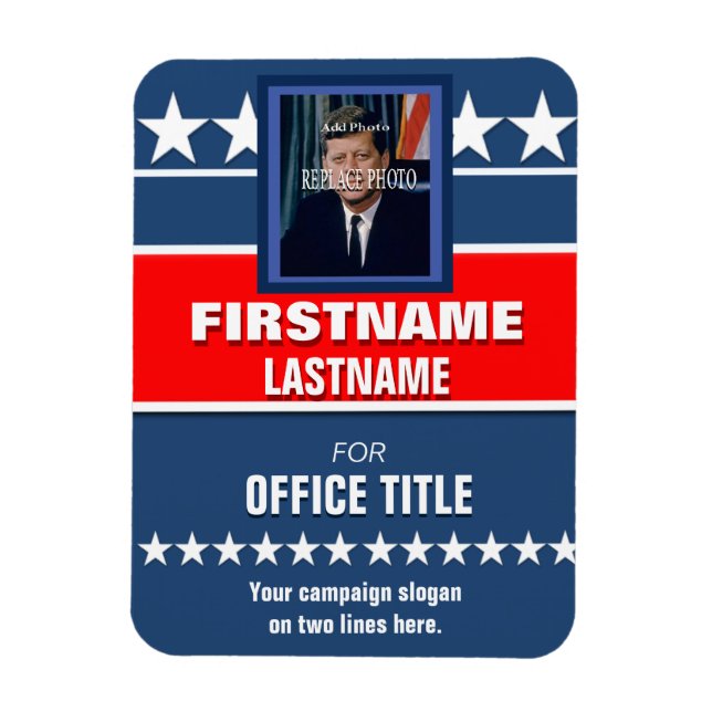 Add Photo Political Campaign Magnet (Vertical)