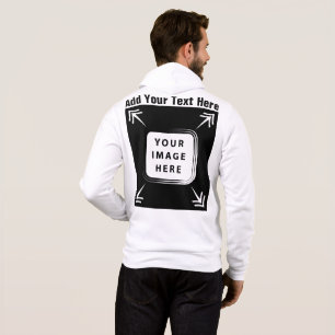 Add Photo Text Custom Template Front Back Sided Hoodie