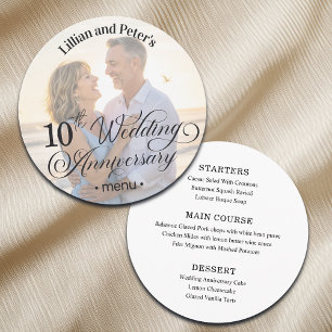 Add Photo Text Overlay 10th Wedding Anniversary  Menu