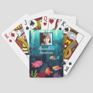 Add Photo to Exotic Fish Tank Aquarium Playing Cards