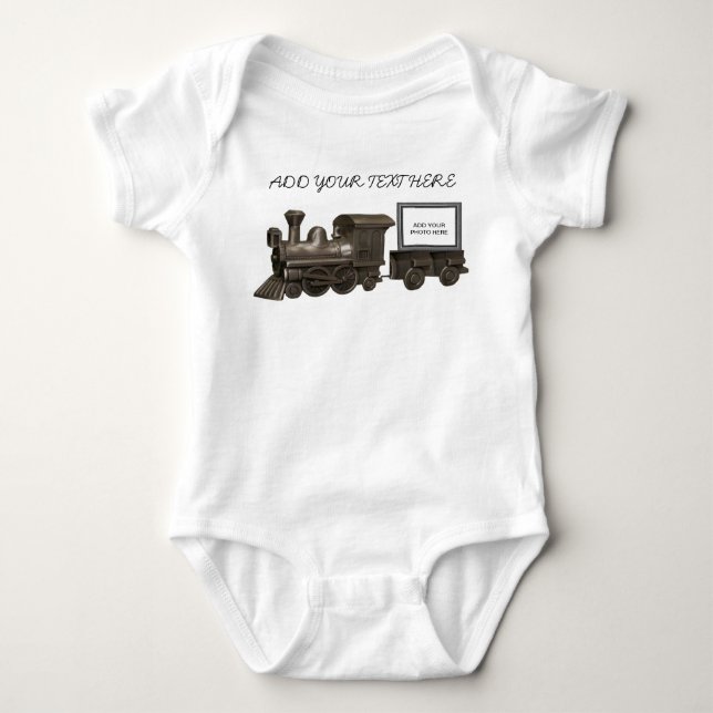 ADD PHOTO TRAIN BABY BODYSUIT (Front)
