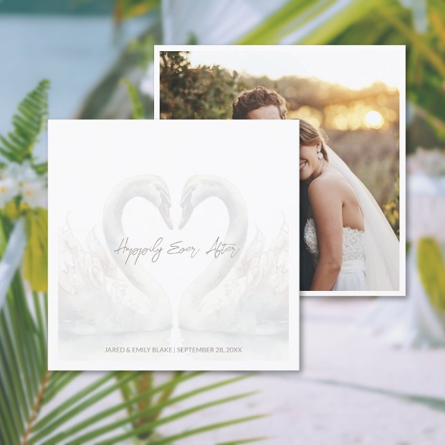 Add Photo Wedding Announcement Card (Add Photo Wedding Announcement Card (front and back))