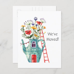 Add Photo, We've Moved, Whimsical Postcard
