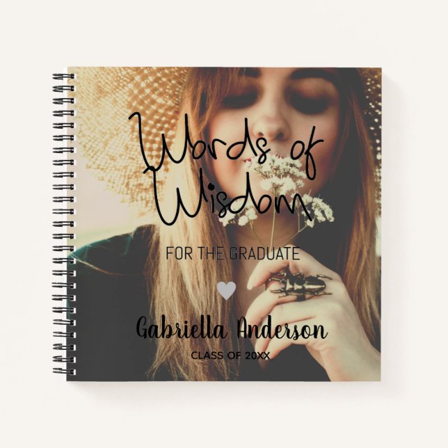 Add Photo Words of Wisdom Graduate Journal (Front)