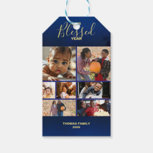 Add Photos Blessed Year Holiday Photo Gift Tags