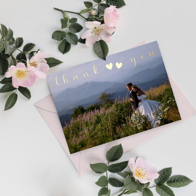 Add Photos Minimal Modern Script Wedding Thank You (Creator Uploaded)