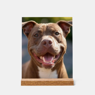 Add Pit Bull Photo Customise Acrylic Sign