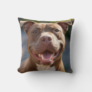 Add Pit Bull Photo Customise Cushion