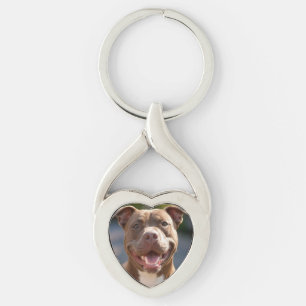 Add Pit Bull Photo Customise Key Ring