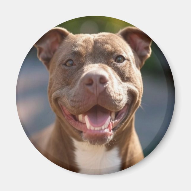 Add Pit Bull Photo Customise Magnet (Front)