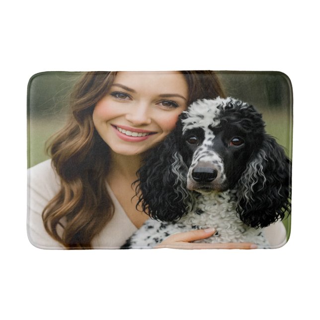Add Poddle Photo Personalise Customise Bath Mat (Front)