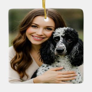 Add Poddle Photo Personalise Customise Ceramic Ornament