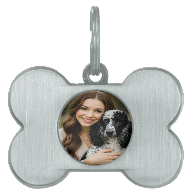 Add Poddle Photo Personalise Customise Pet ID Tag (Front)