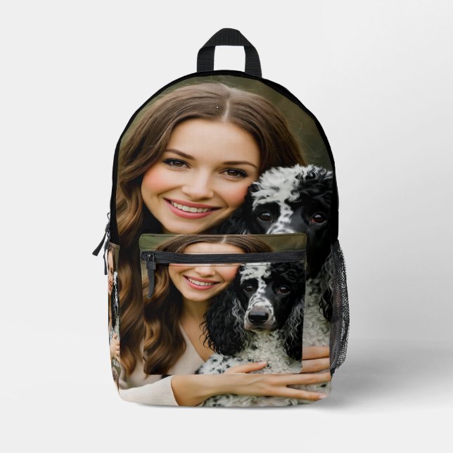 Add Poddle Photo Personalise Customise Printed Backpack (Front)
