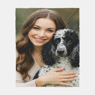 Add Poddle Photo Personalize Customize Fleece Blanket