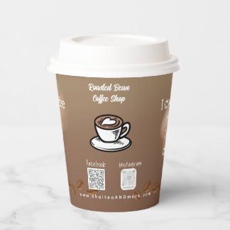 Add QR Code Custom Coffee Paper Cups