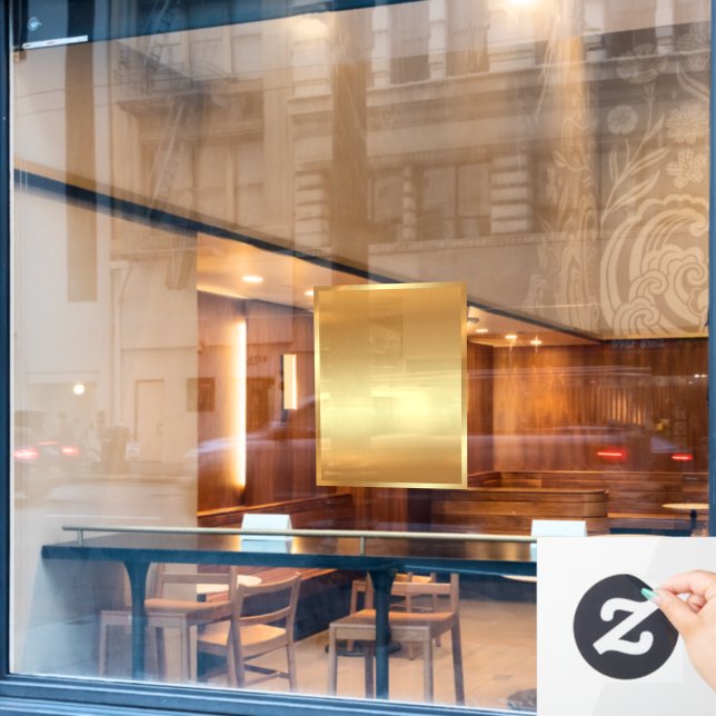 Add QR Code Text Logo Glamour Blank Background (Cafe Window)