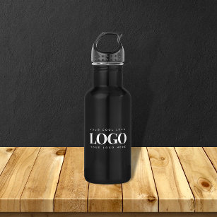 Add Rectangle Business Company Logo Professional 532 Ml Water Bottle
