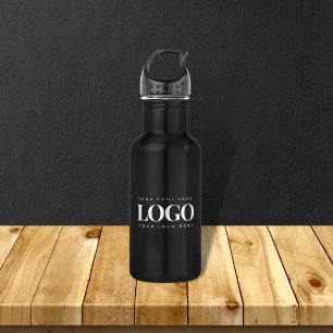 Add Rectangle Business Company Logo Professional 532 Ml Water Bottle
