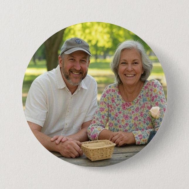 Add Retired Photo Customise 7.5 Cm Round Badge (Front)