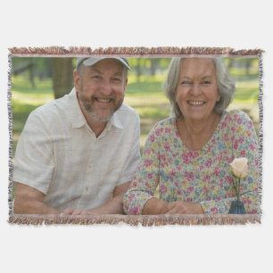 Add Retired Photo Customise Throw Blanket