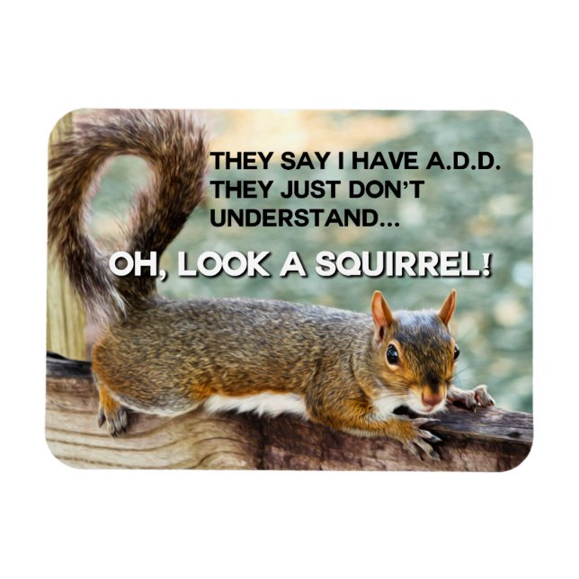 ADD Squirrel Photo Magnet (Horizontal)