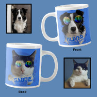 Add Sunglasses Unique Dog Cat Lover Photo Blue