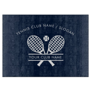 Add Tennis Club Name Team Players Navy Blue Cutting Board