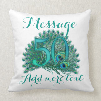 Add text 50th Wedding anniversary custom Pillow