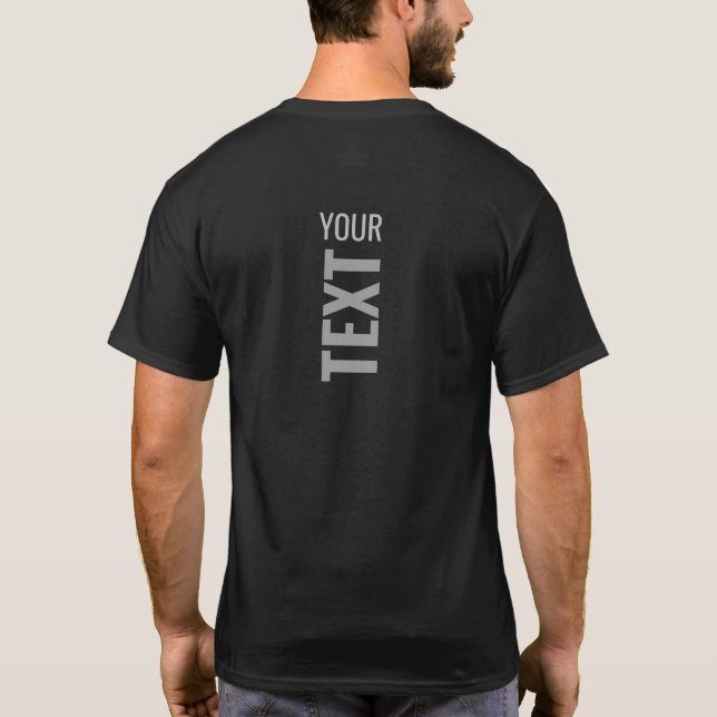 Add Text Double Sided Design Print Template Men's T-Shirt (Back)