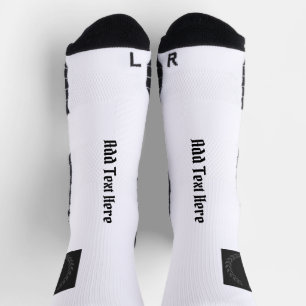 Add Text Here Printed Crown Leaf Image Crew Cool Socks