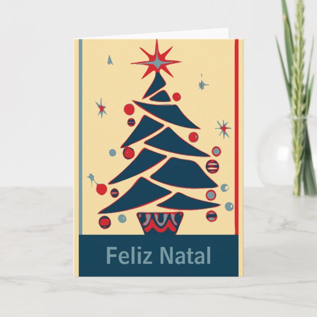 Add Text Holiday Card, feliz Natal Card (Front)